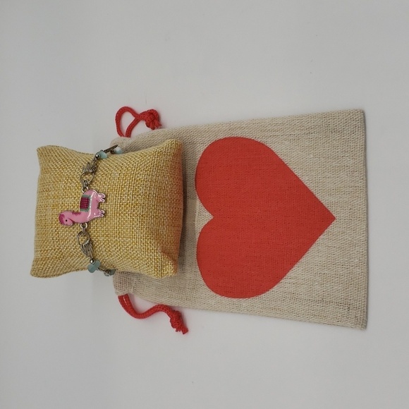 224- Llama With Chip Stones handmade Women's  Bracelet NWT - Picture 1 of 7